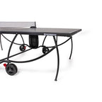 Underframe and wheels of the Heemskerk 1850 indoor table tennis table