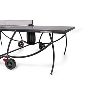Underframe and wheels of the Heemskerk 1850 indoor table tennis table