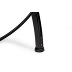 Curved steel leg and foot of the Heemskerk 2250 indoor table tennis table