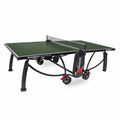 Green Heemskerk 2300 outdoor table tennis table with net, bat holder and wheels