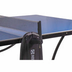 Net post on the blue Heemskerk 2300 outdoor table tennis table