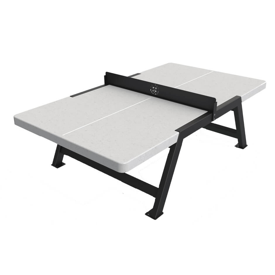 Heemskerk Beta outdoor table tennis table with grey concrete top, steel frame and net