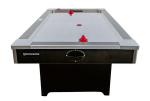 End view of the Heemskerk Coliseum air hockey table with puck return slot