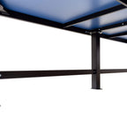 Underside and steel leg frame of the Heemskerk Delta outdoor table tennis table