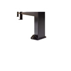 Square steel leg and foot of the Heemskerk Delta outdoor table tennis table