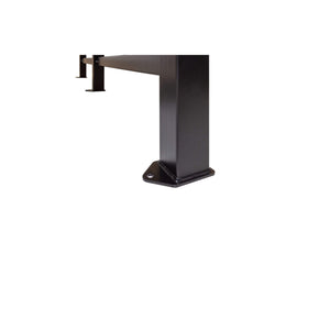 Square steel leg and foot of the Heemskerk Delta outdoor table tennis table