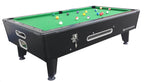 Heemskerk Kick Shot coin operated pool table with a black cabinet and green cloth