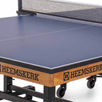 Blue top and wood-effect apron of the Heemskerk Novi 2400 table tennis table
