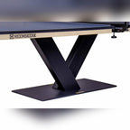 Black V-shaped pedestal base of the Heemskerk Office 3000 table tennis meeting table