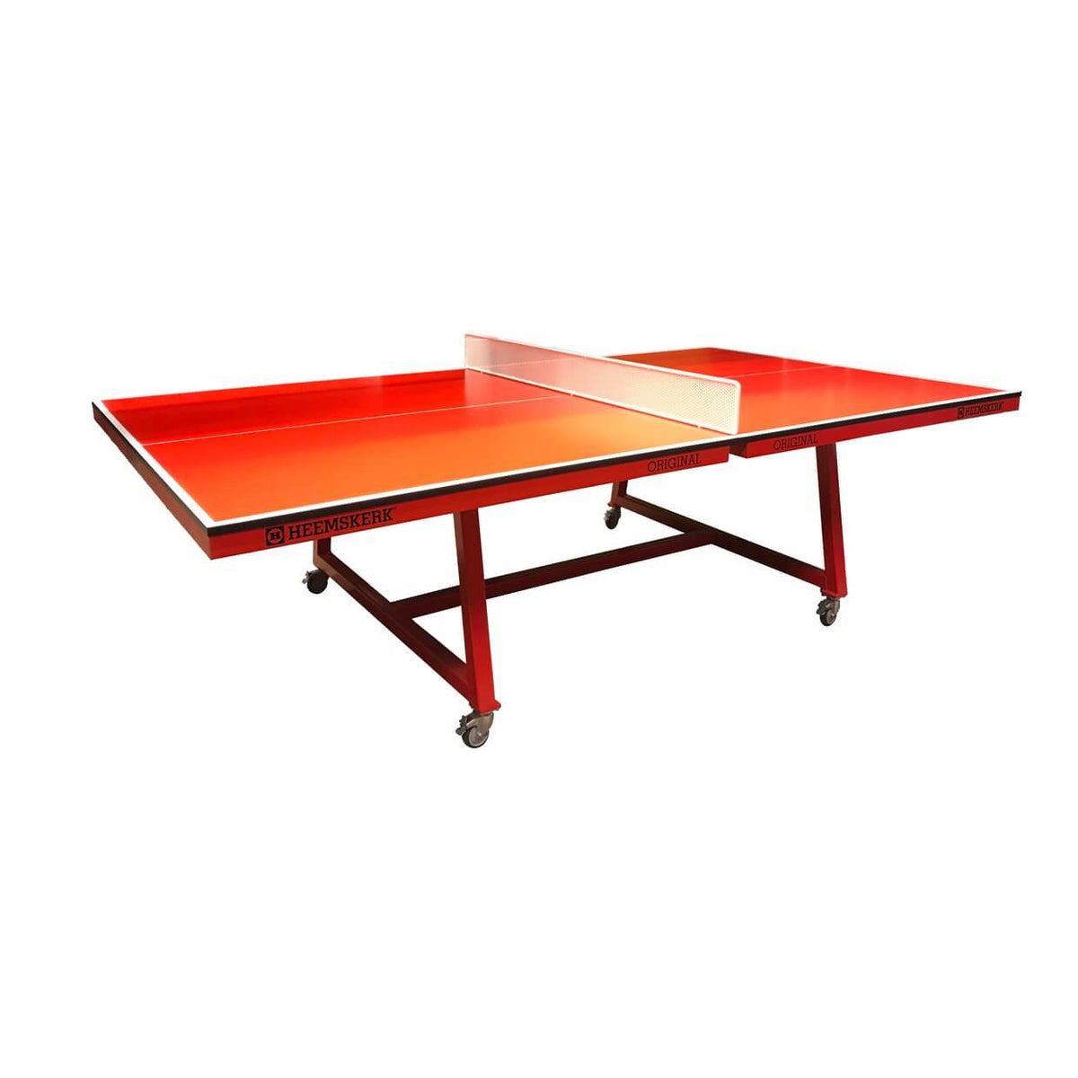 Heemskerk Office 3500 table tennis meeting table with orange top and frame
