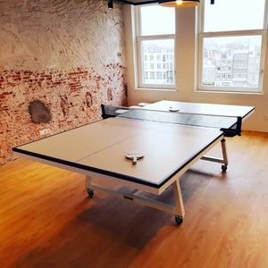 Heemskerk Office 3500 table tennis meeting table with a white top in an office