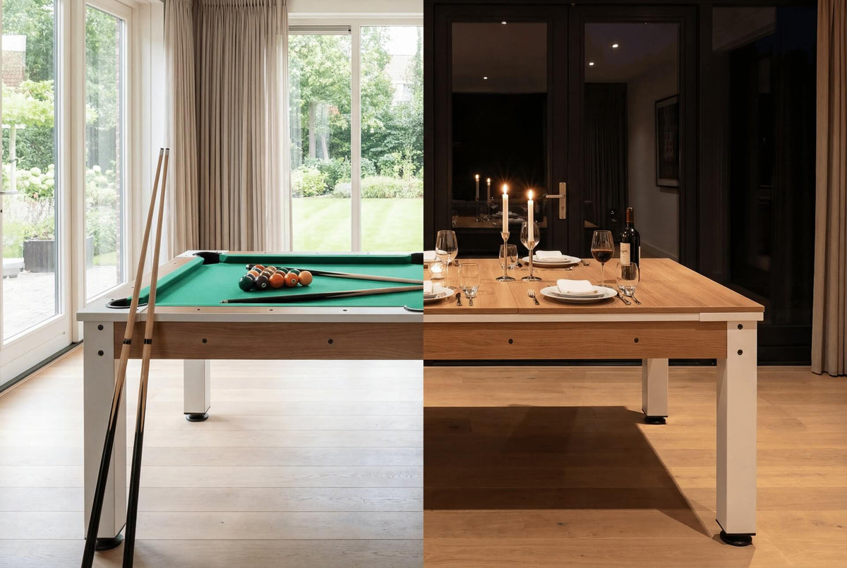 Heemskerk Richmond Walnut with half the cover plates fitted, part dining table and part pool table