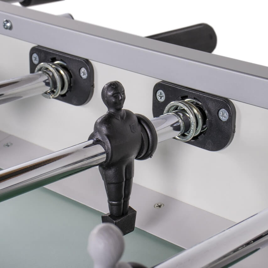 Player figure and rod bearing on the Heemskerk Soccer School football table