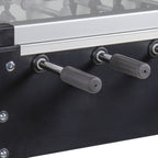 Handles and cabinet corner of the Heemskerk Soccer School Cover football table