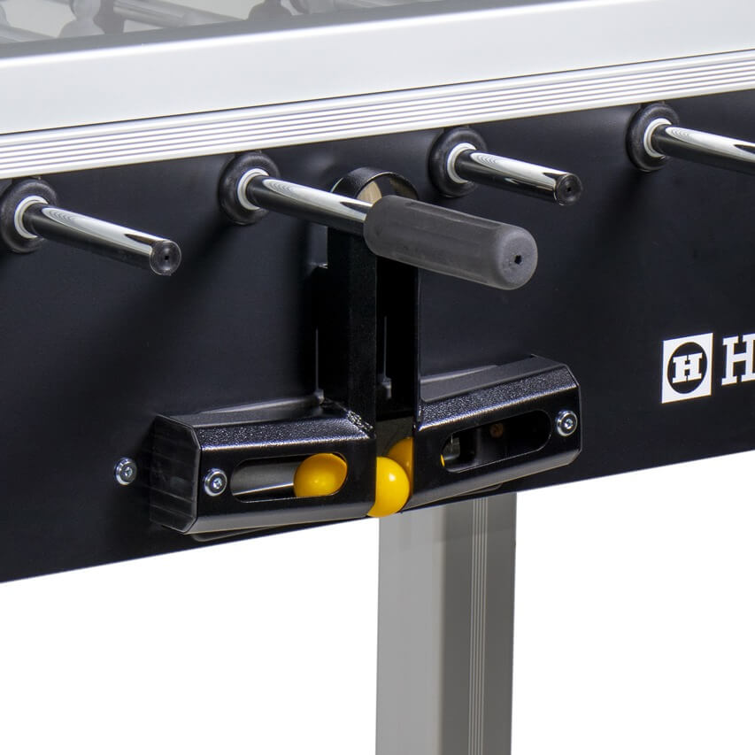 Ball entry slot on the Heemskerk Soccer School Cover football table