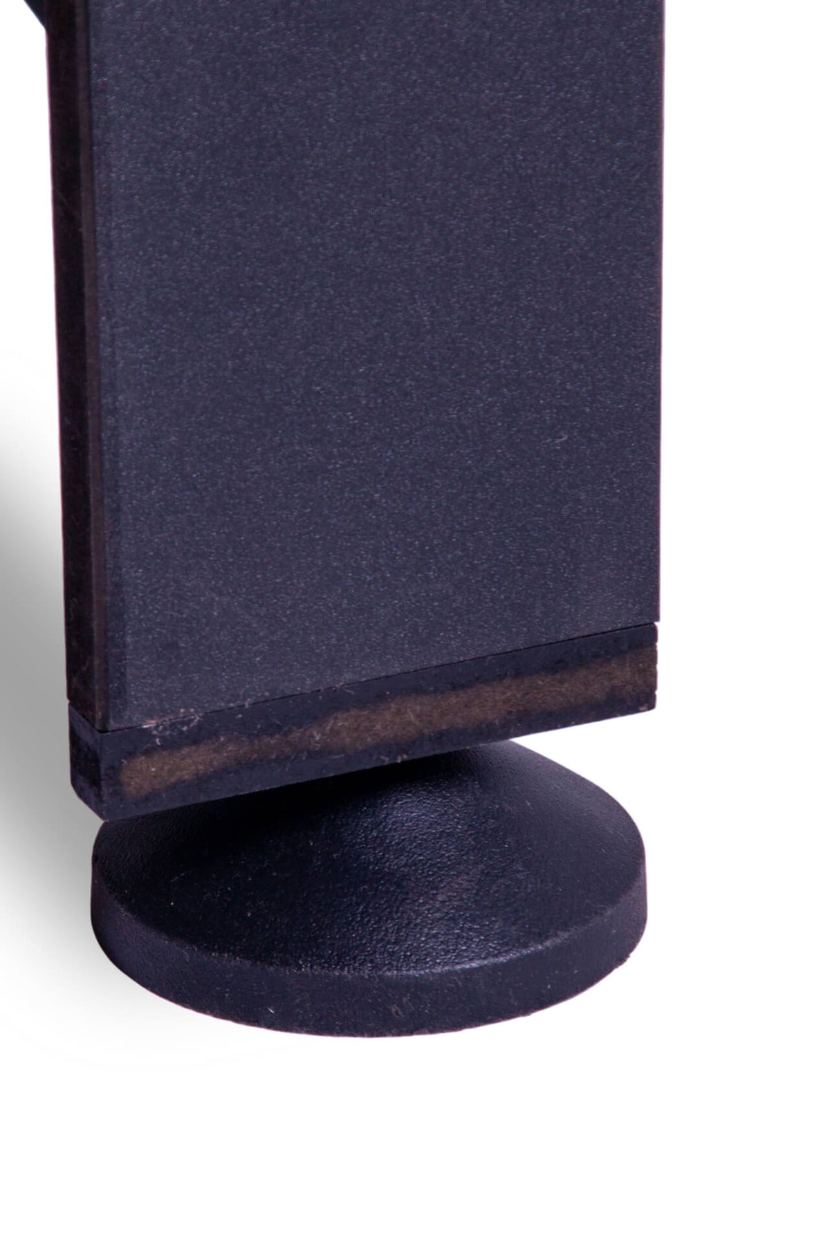 Close-up of the large adjustable levelling foot on the Heemskerk Solid Feet pool table