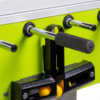 Telescopic rod, handle and ball return on the Heemskerk Sunshine outdoor football table