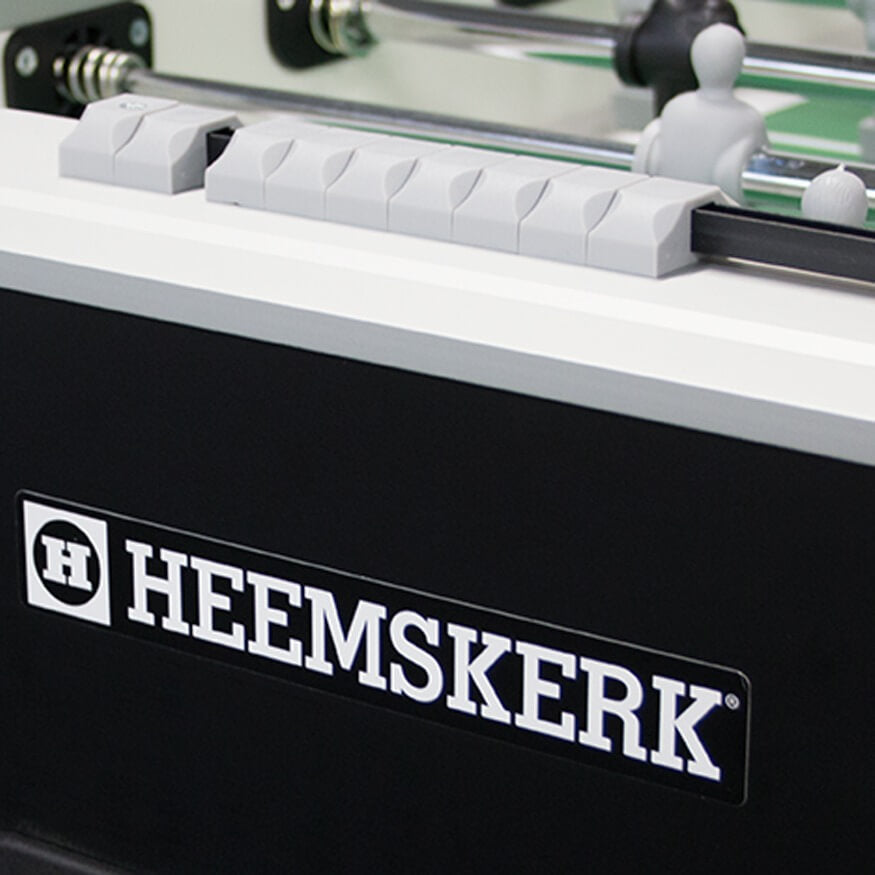 Bead score counter above the Heemskerk logo on the TacTic football table
