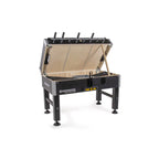 Heemskerk High TacTic Cover football table with the cover lifted open