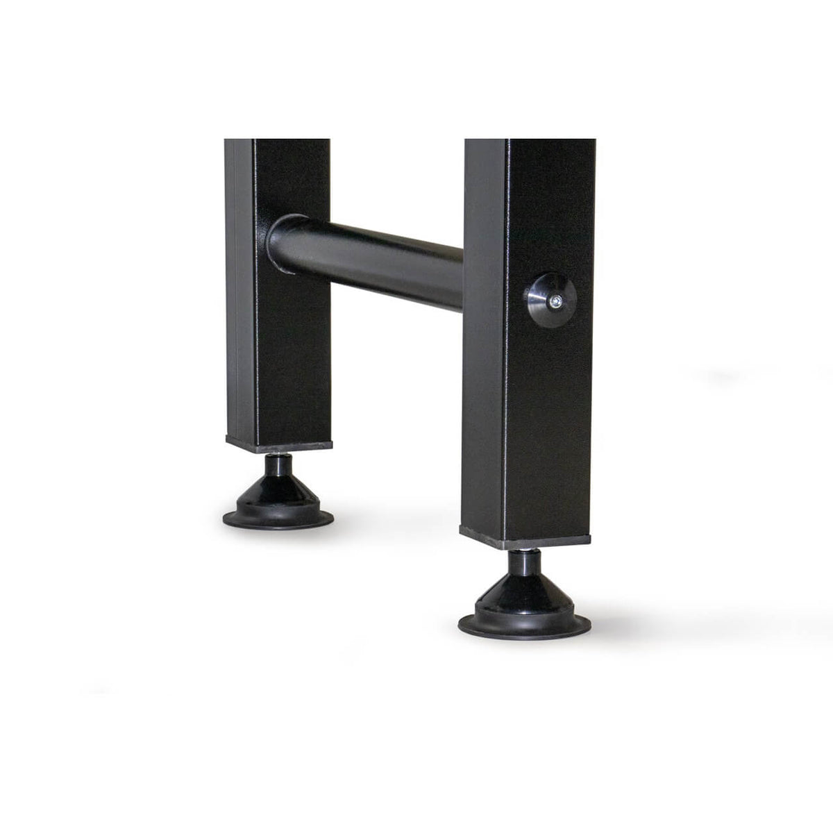 Adjustable feet on the Heemskerk High TacTic Cover football table