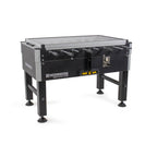 Heemskerk High TacTic Cover football table with clear cover, seen from the side