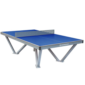 Heemskerk Tango outdoor table tennis table with blue top and grey frame