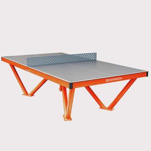 Heemskerk Tango outdoor table tennis table with grey top and orange frame