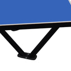 V-shaped steel leg of the Heemskerk Tango outdoor table tennis table