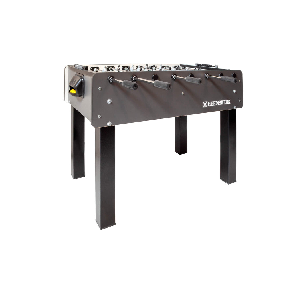 Heemskerk Time Out football table with grey cabinet and black legs