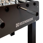 Handles and Heemskerk logo on the Time Out football table cabinet