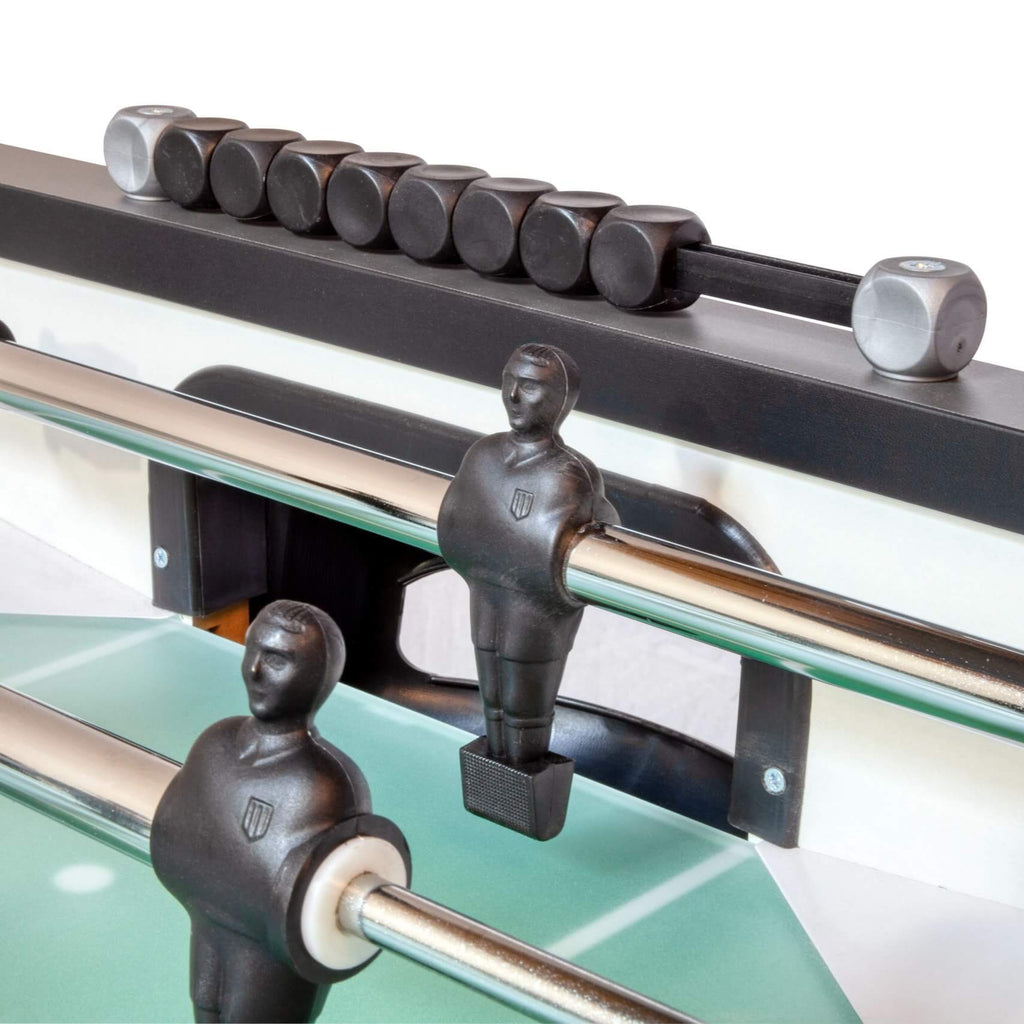 Bead score counter and players on the Heemskerk Time Out football table