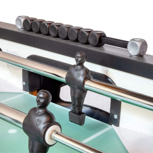 Bead score counter and players on the Heemskerk Time Out football table