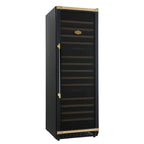 Kaiser Art Deco 3 zone wine cooler in anthracite black, side angle