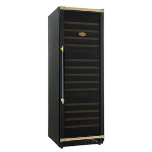 Kaiser Art Deco 3 zone wine cooler in anthracite black, side angle