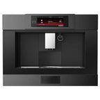 Kaiser La Perle Noire built-in fully automatic coffee machine in Graphite Grey with a touchscreen display, front view