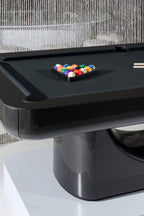 Corner of the Luxury Mono with a carbon-fibre-effect finish and racked balls