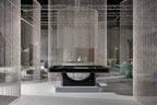 Black Luxury Mono pool table in a showroom