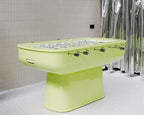 Luxury Oskar football table in lime green gloss lacquer with chrome players