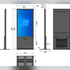 Touchscreen kiosk dimension drawing