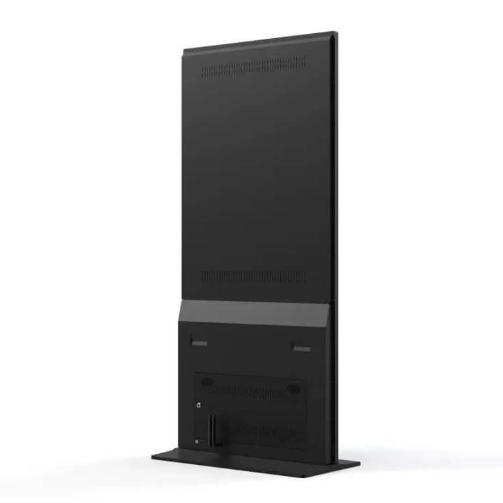 Rear view of the touchscreen kiosk