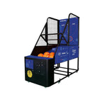 Blue MadeForArcade basketball arcade machine with LED scoreboard