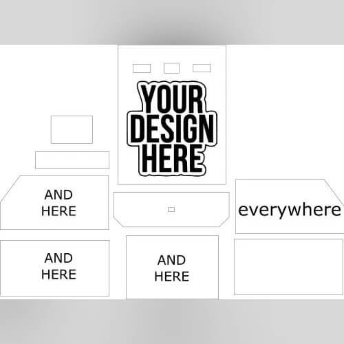 Personalisation template for the basketball arcade machine