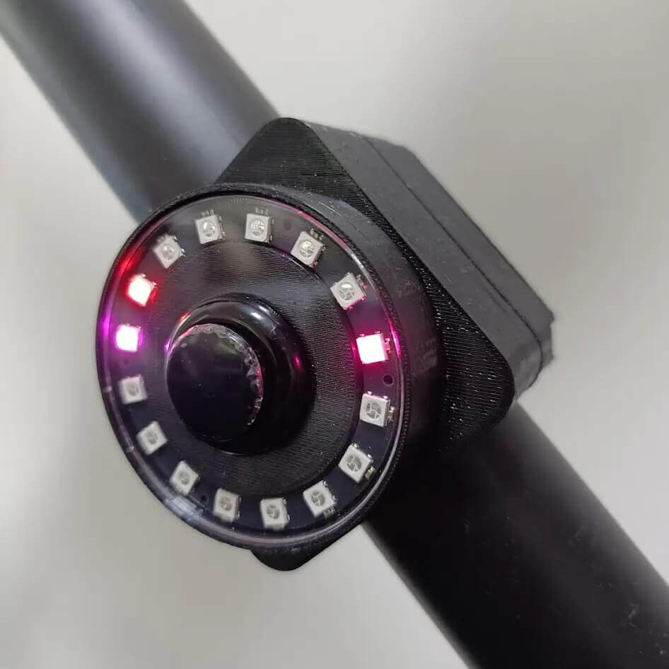 Close-up of a lit Batak target