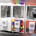 Cooled claw machine with colourful prizes