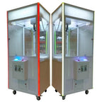 Snowy white and carbon black DIY claw machines side by side