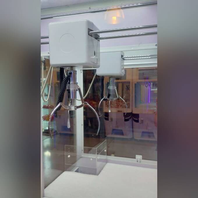 Inside view of the DIY claw machine