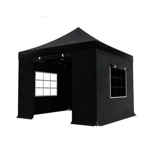 Black 3x3m event gazebo with side walls