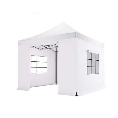 White 3x3m event gazebo with side walls