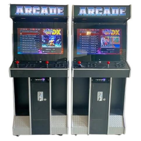 Two full-size arcade machines side by side
