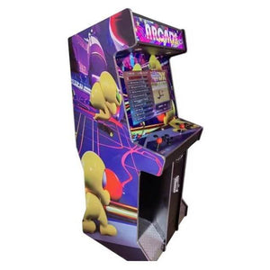Full-size arcade machine with limited-edition AI-designed artwork